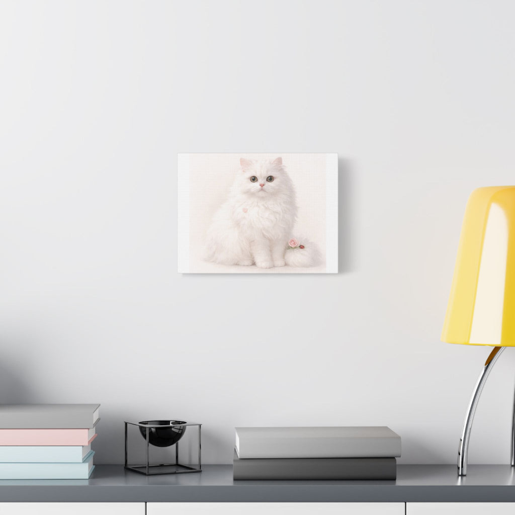 Persian Cat Canvas Wall Art – Satin Finish Stretched Canvas | Elegant Cat Lover Decor