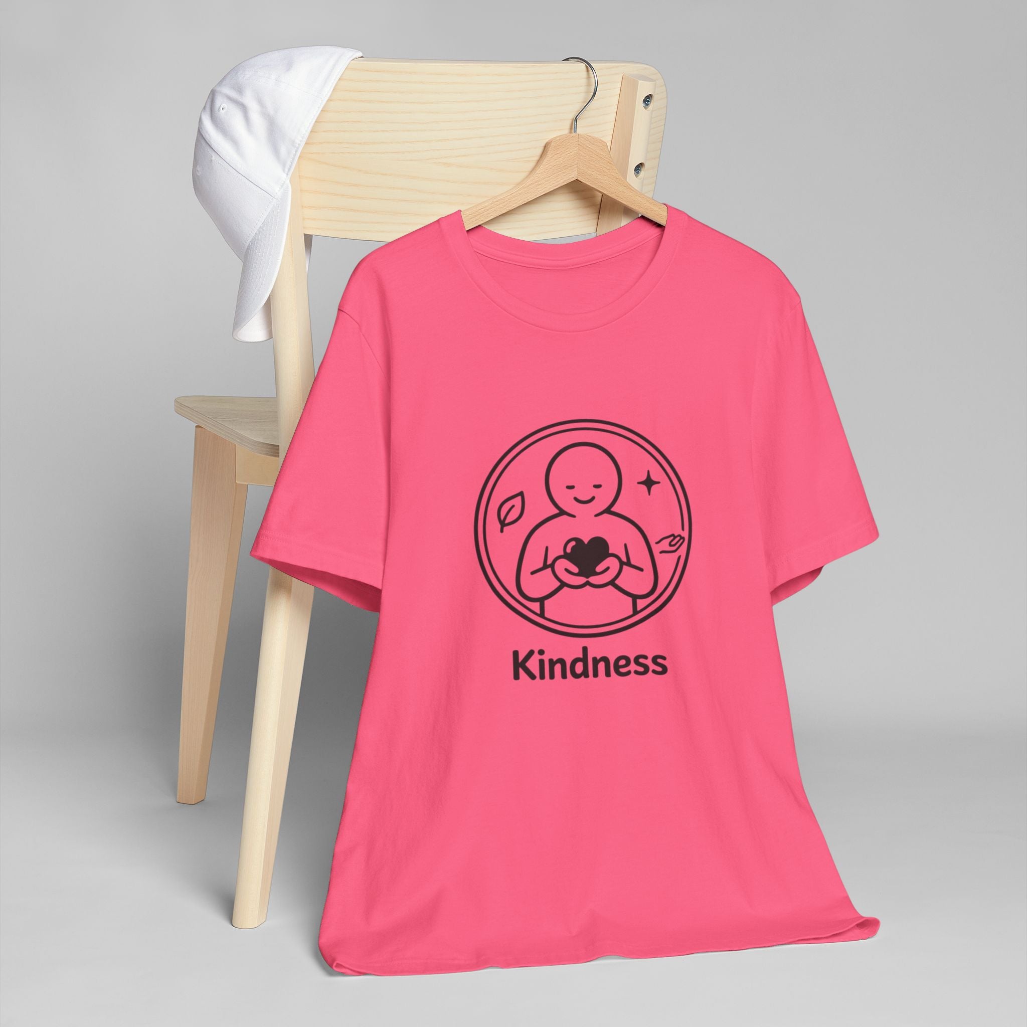 Kindness Minimalist T-Shirt | Inspirational Heart Emblem Tee | Soft Everyday Graphic Shirt
