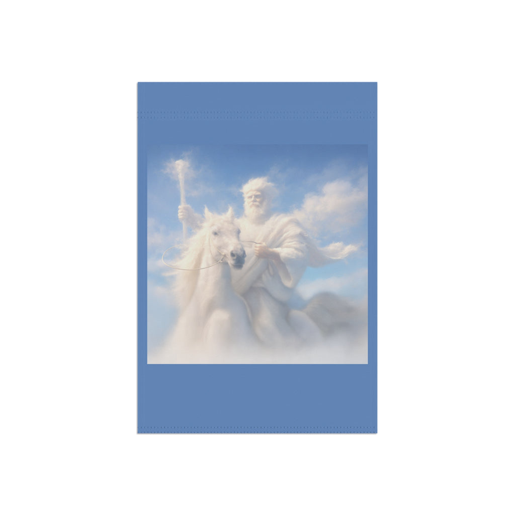 Jesus on White Horse Garden Flag | Christian Outdoor Banner | Inspirational Faith Garden Decor