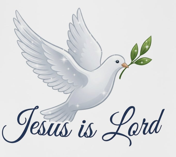 Jesus Is Lord Heart Mug | Dove & Olive Branch Christian Coffee Mug | Faith-Inspired Ceramic Cup