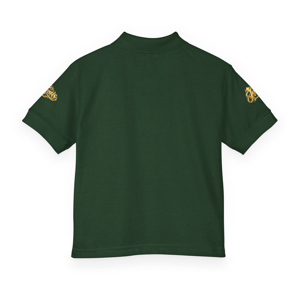 Kids Jesus Gold Nugget Polo – Youth Christian Faith Shirt | Church & Dress Casual Polo