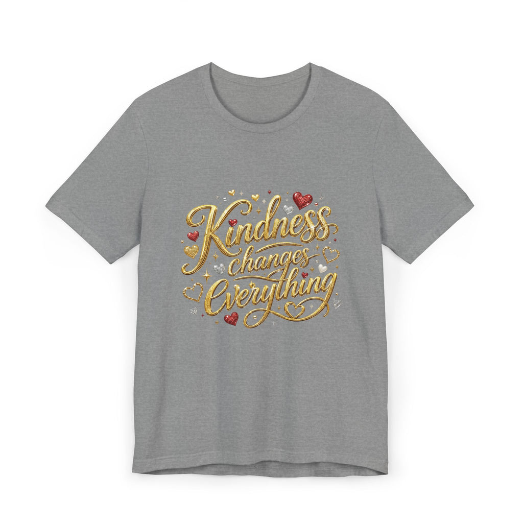 Kindness Changes Everything T-Shirt | Inspirational Script Graphic Tee | Soft Everyday Kindness Shirt