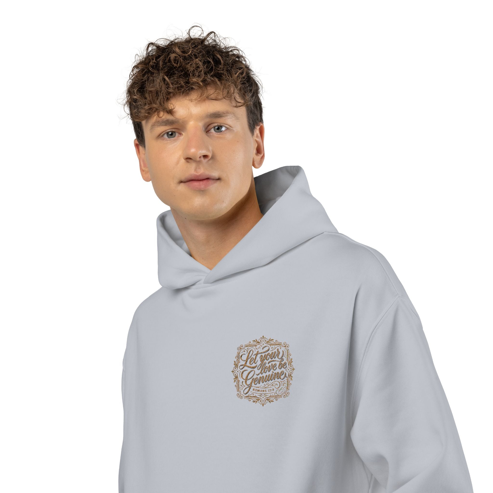“Let Your Love Be Genuine” Hoodie – Romans 12:9 Christian Pullover | Faith & Freedom Creations