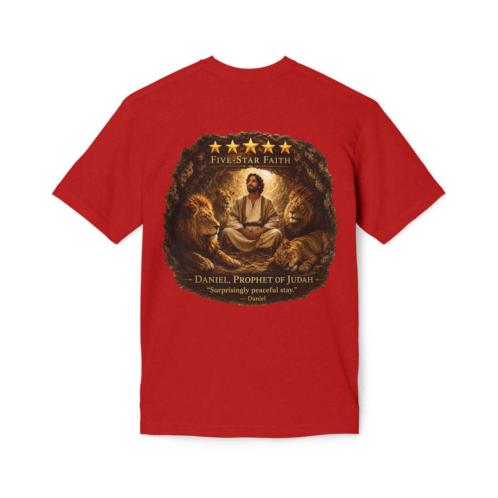 Daniel Review "Stay" Christian T-Shirt — Faith-Based Lion Design