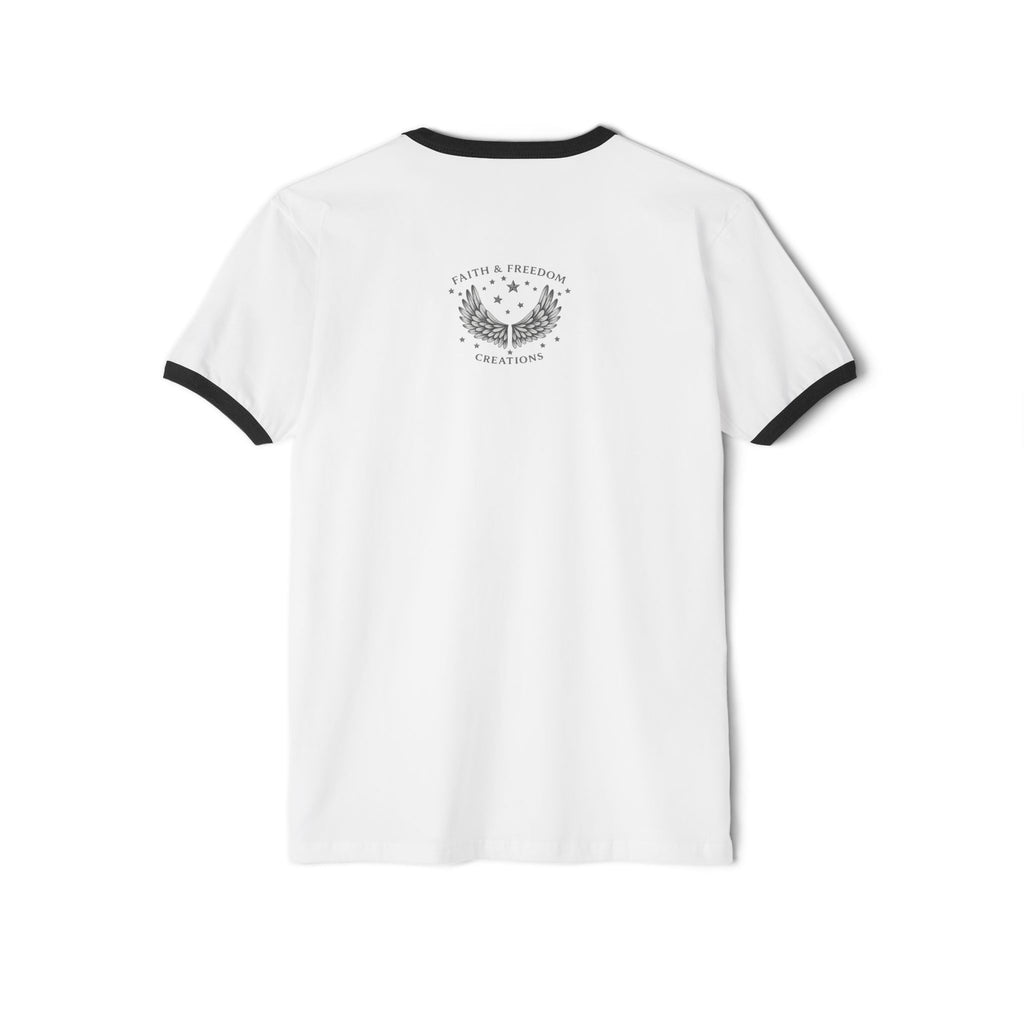 Abraham – Ringer Tee | “I Trusted the Promise” Vintage Graphic – Five-Star Faith Series