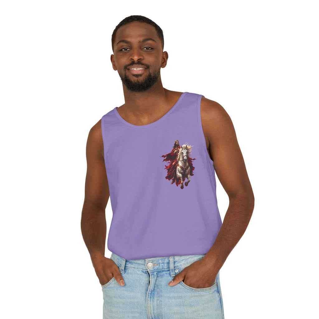 Jesus Second Coming Tank Top | Jesus on White Horse Christian Tank | Inspirational Faith Apparel