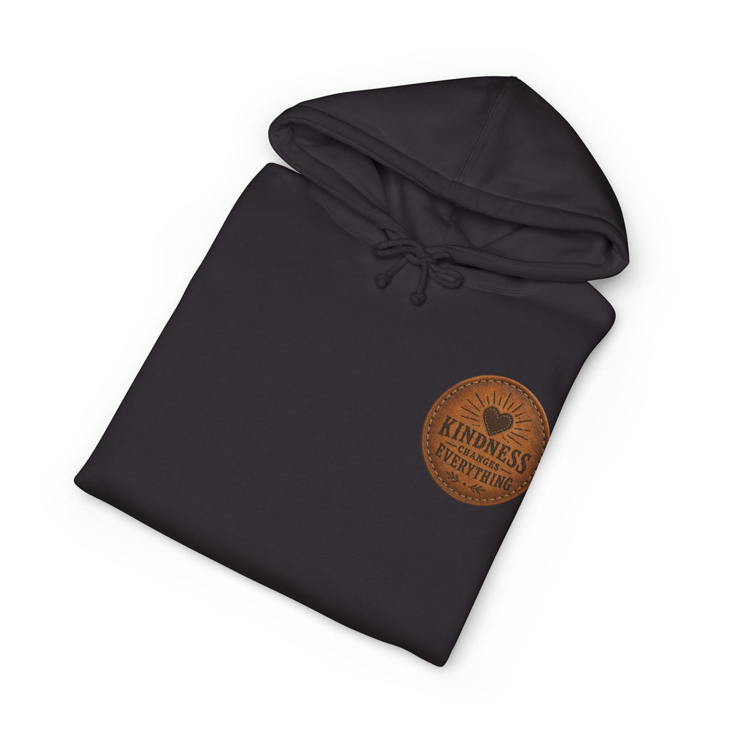 Kindness Changes Everything Hoodie — Inspirational Heart Patch Design