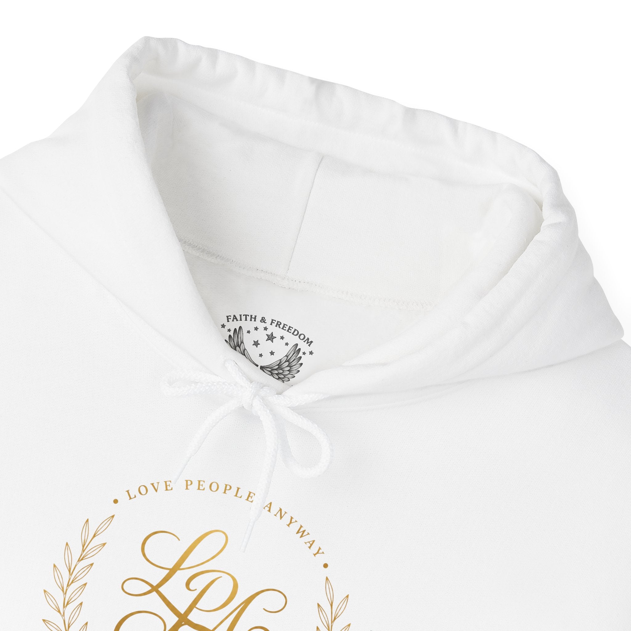 Love People Anyway Hoodie | Inspirational Christian Hooded Sweatshirt | Faith Freedom Creations