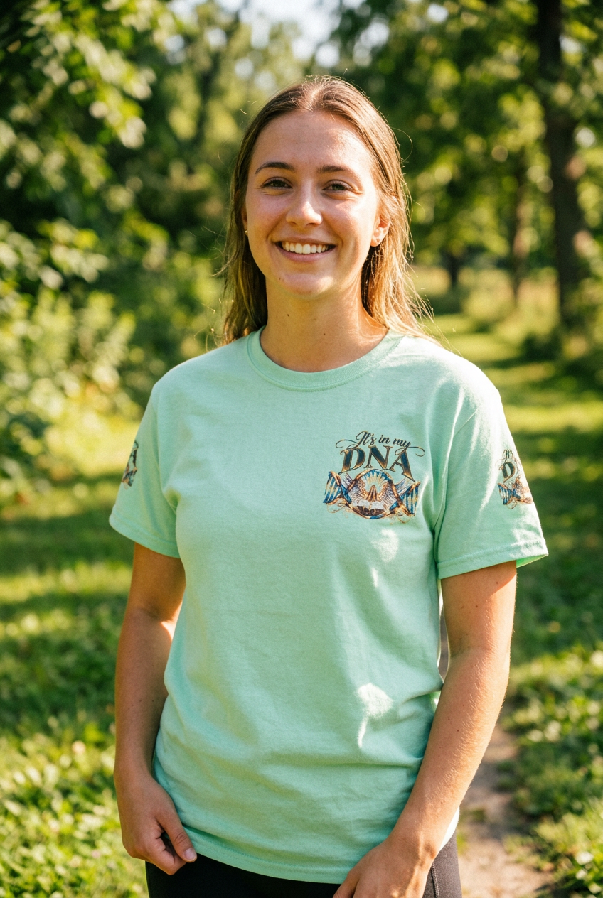 It's in My DNA Christian T-Shirt – Bible, Praying Hands & Angel Wings | Gildan Heavy Cotton Tee | Unisex
