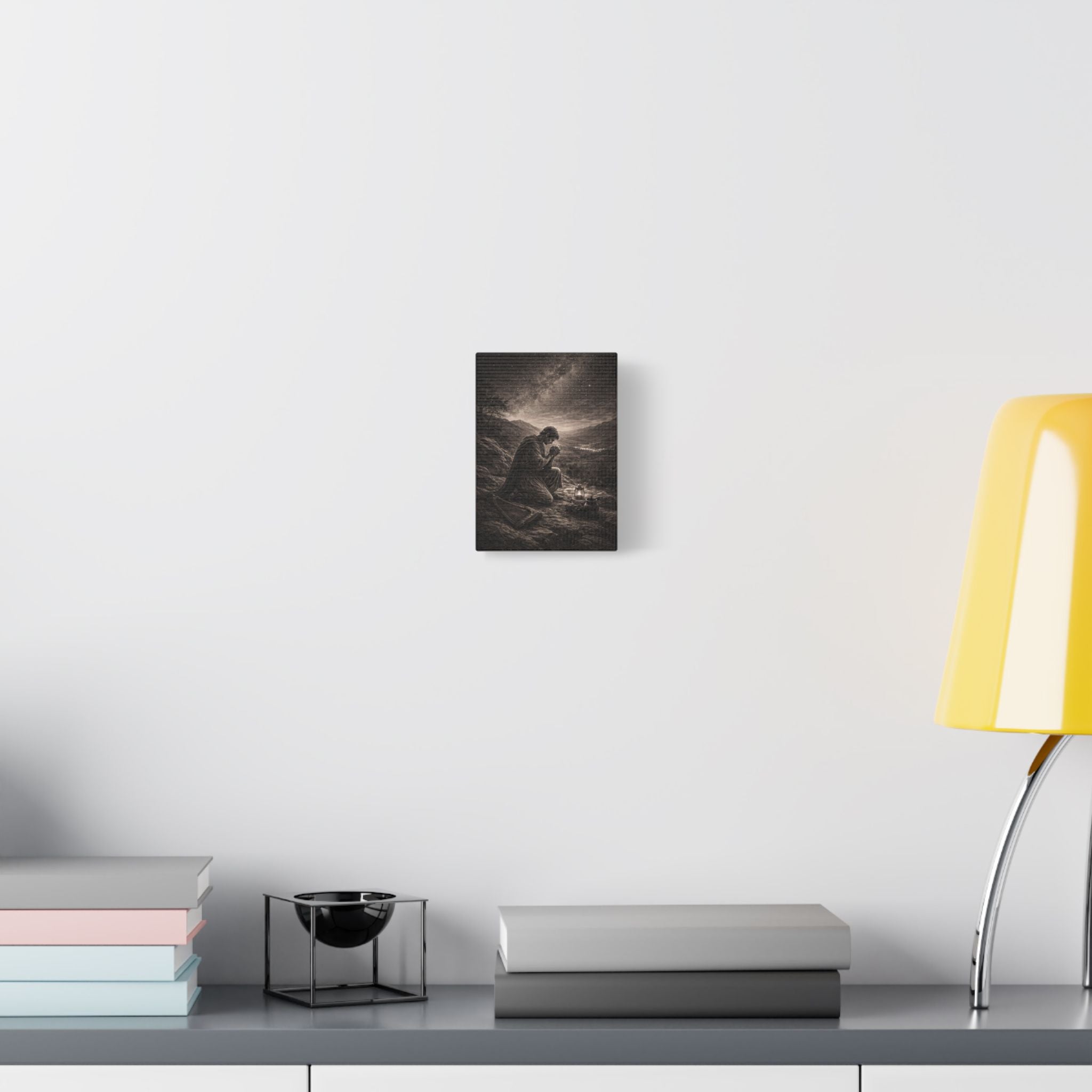 David Prays at Dusk Canvas — Biblical Wall Art | Christian Scripture Canvas