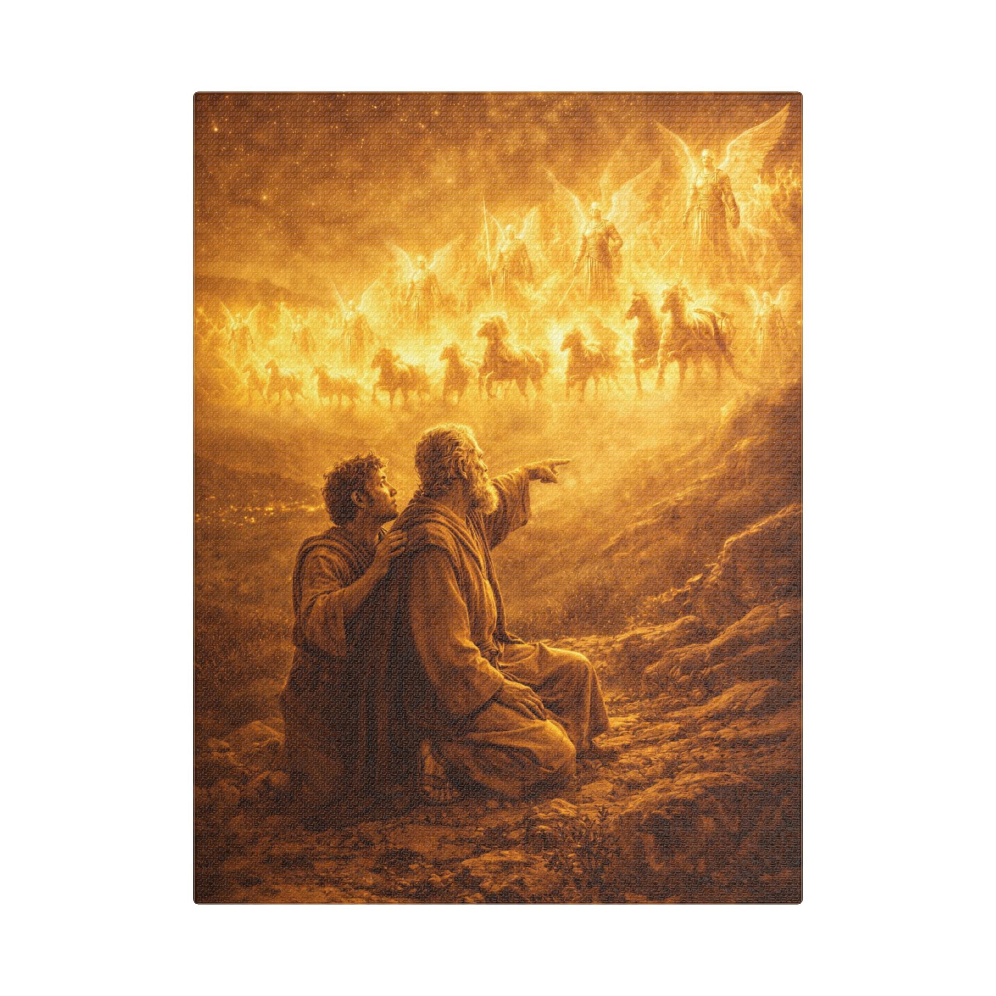 Elijah Vision Canvas — Angelic Hosts Wall Art