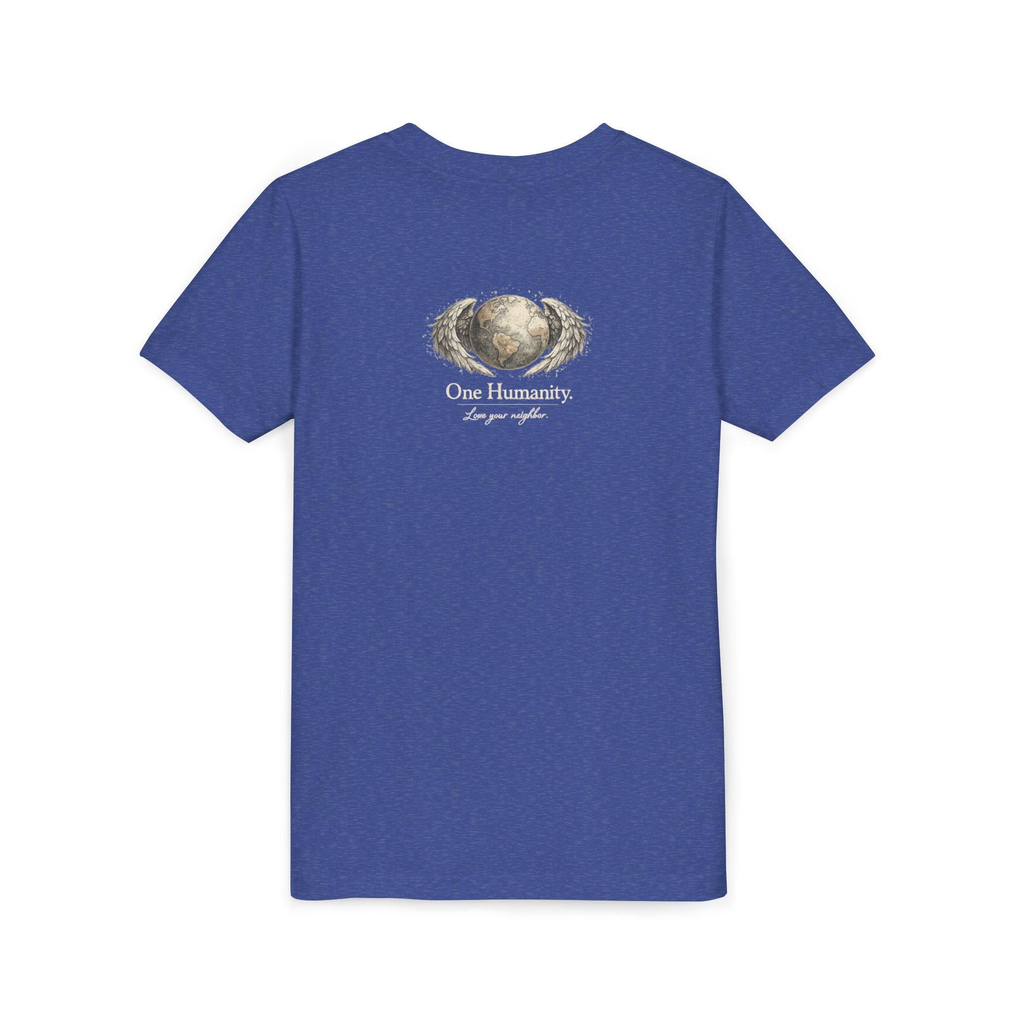 Youth “Quiet Kindness Changes Everything” Tee – Kids Inspirational T-Shirt with Earth & Friends Graphic