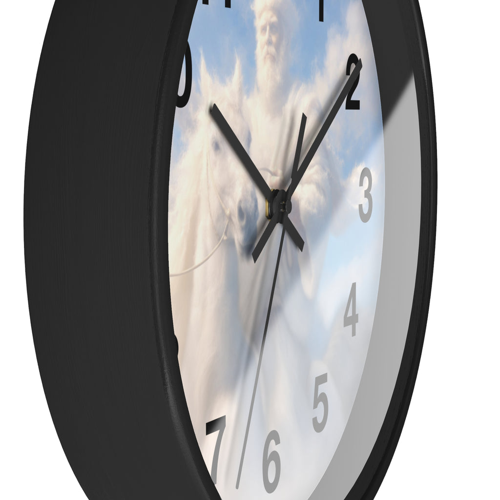 Jesus Riding on the Clouds Wall Clock | Christian Religious Clock | Inspirational Faith Home Decor