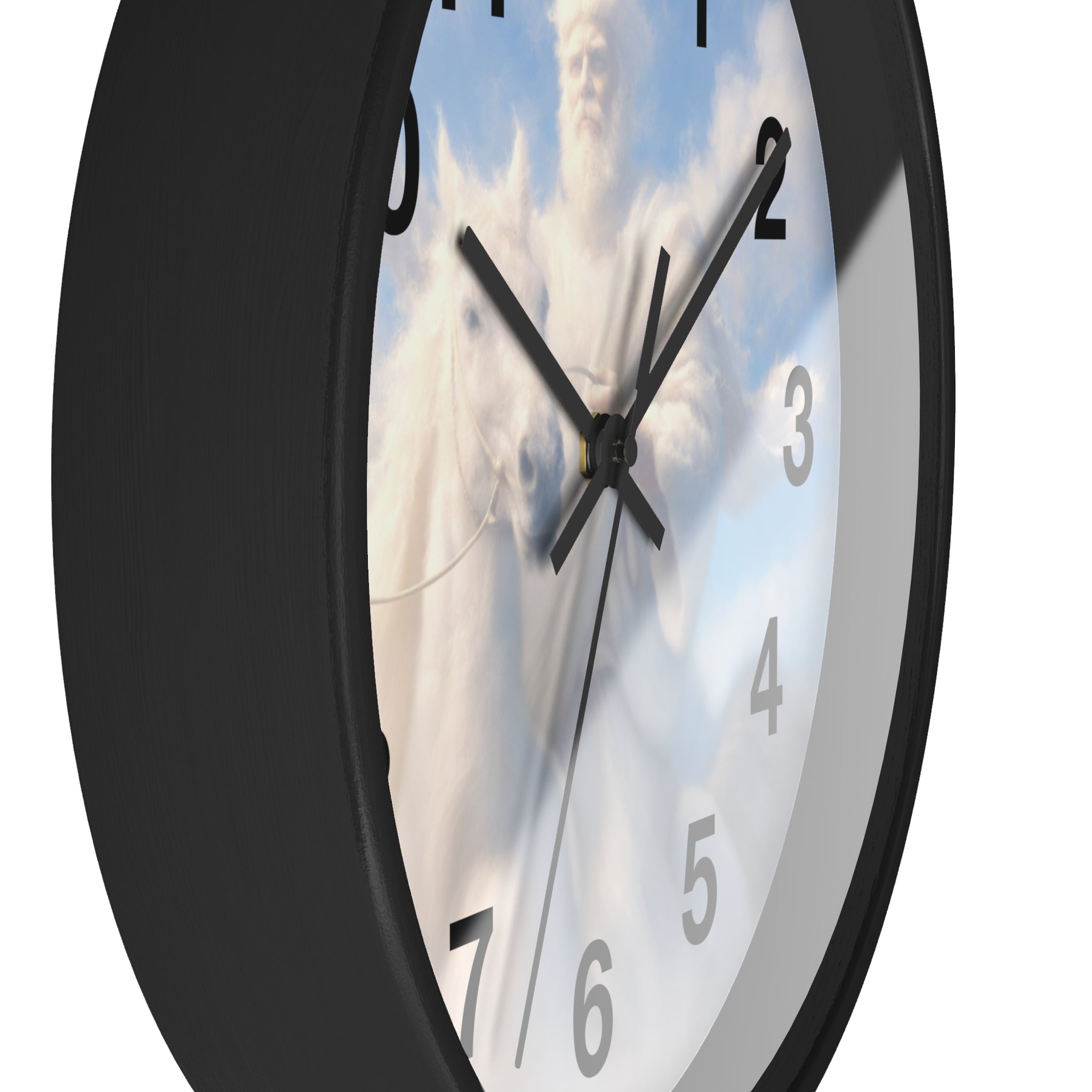 Jesus Riding on the Clouds Wall Clock | Christian Religious Clock | Inspirational Faith Home Decor