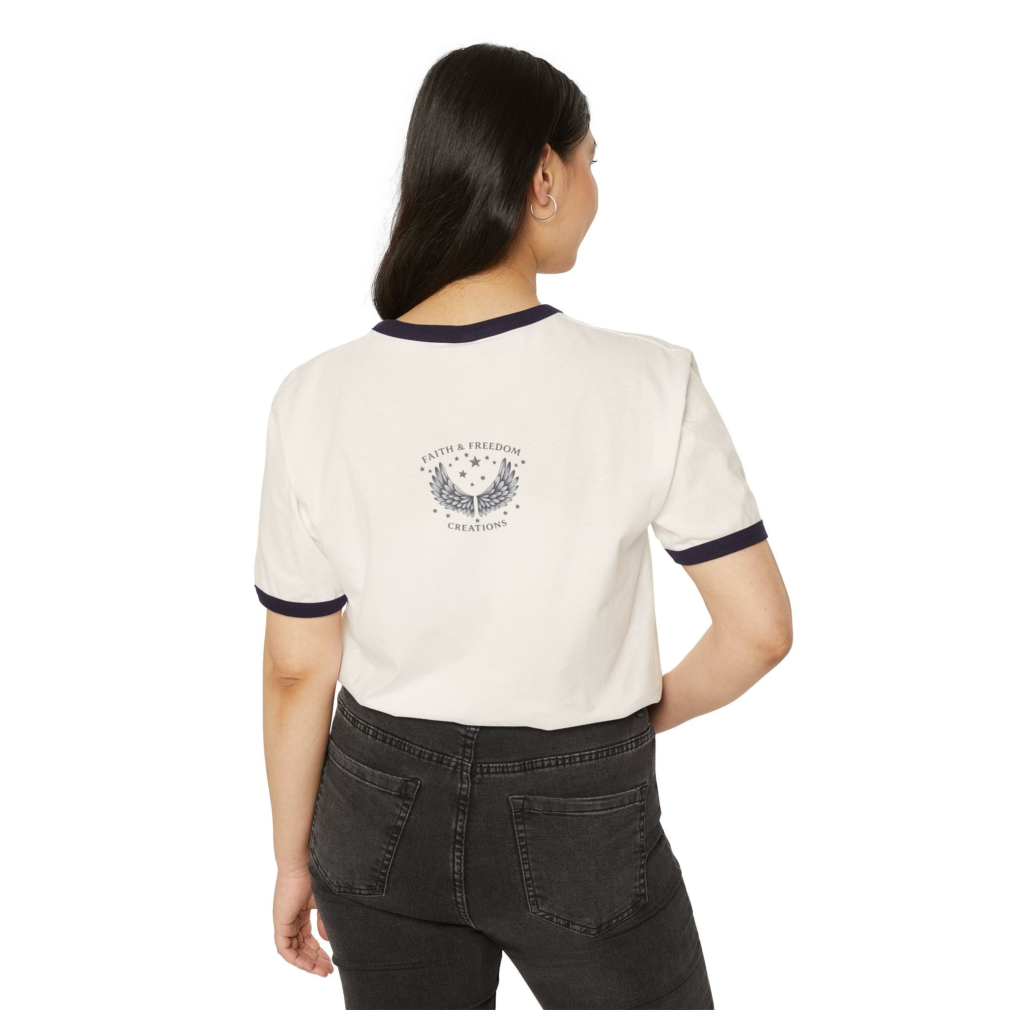 Abraham – Ringer Tee | “I Trusted the Promise” Vintage Graphic – Five-Star Faith Series