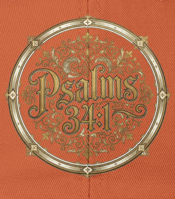 Distressed Black Cap – Psalms 23:1 Vintage Gold Emblem Hat | Faith & Freedom Creations