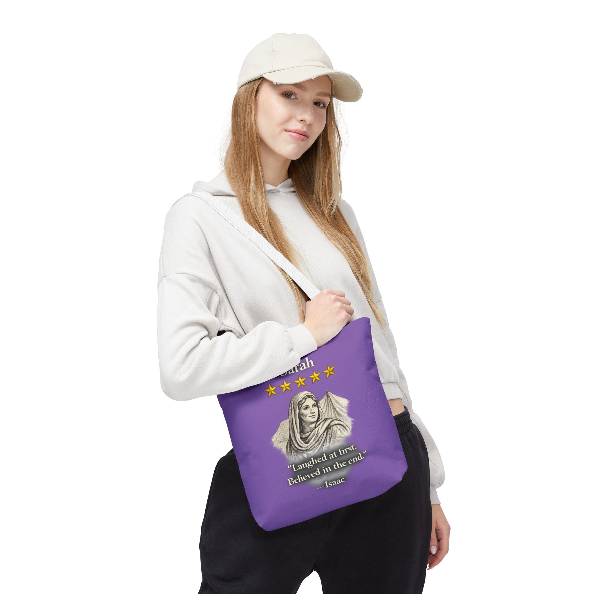 Sarah – Personalized Tote Bag | “Laughed at First. Believed in the End.” Review – Five-Star Faith Series