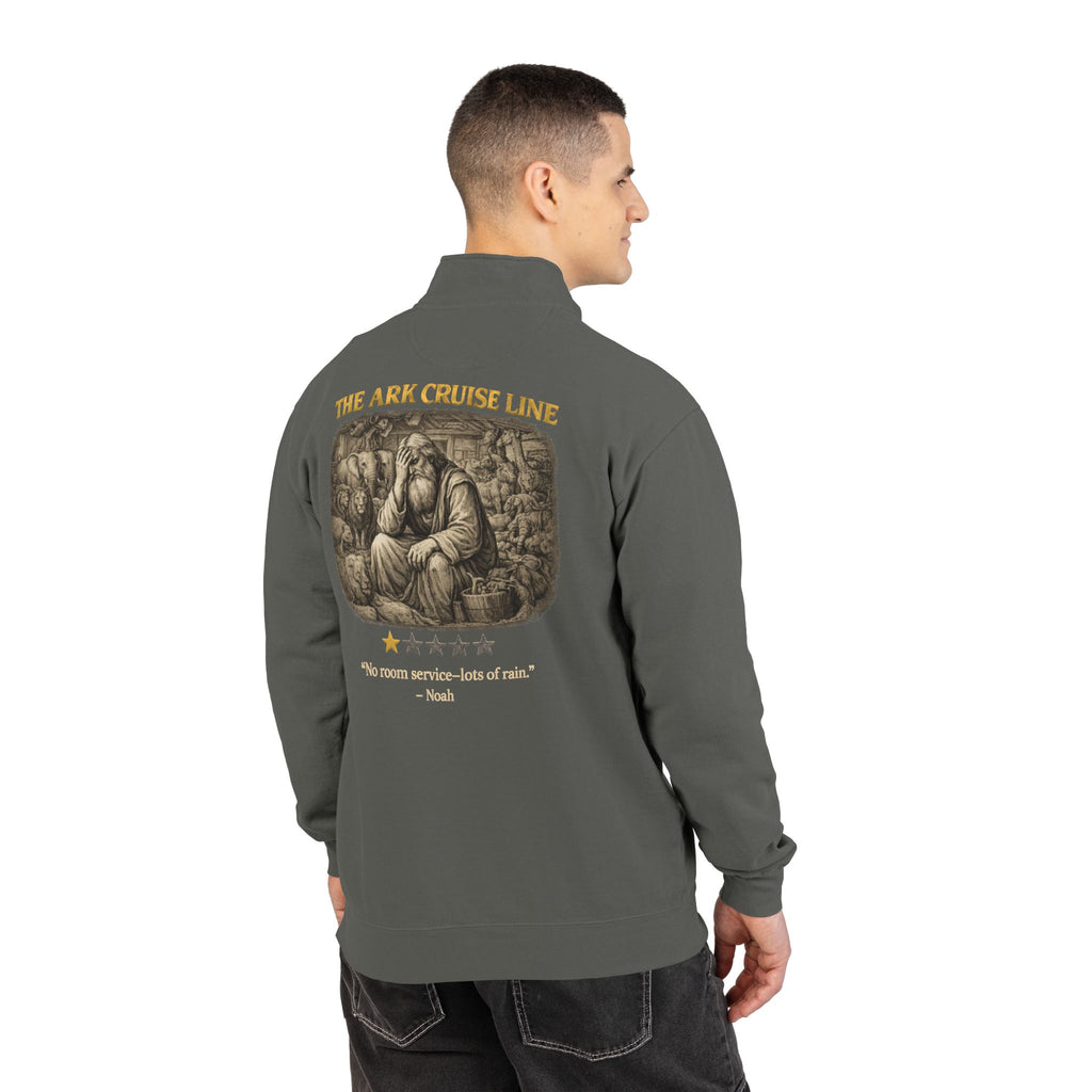 Noah – Quarter-Zip Sweatshirt | “No Room Service — Lots of Rain” Review – Five-Star Faith Series