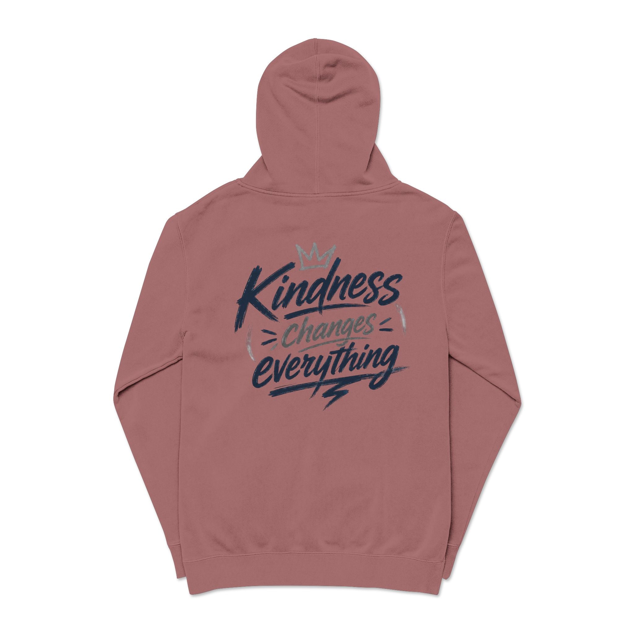 Kindness Changes Everything Hoodie – Heart Graphic Pigment-Dyed Sweatshirt