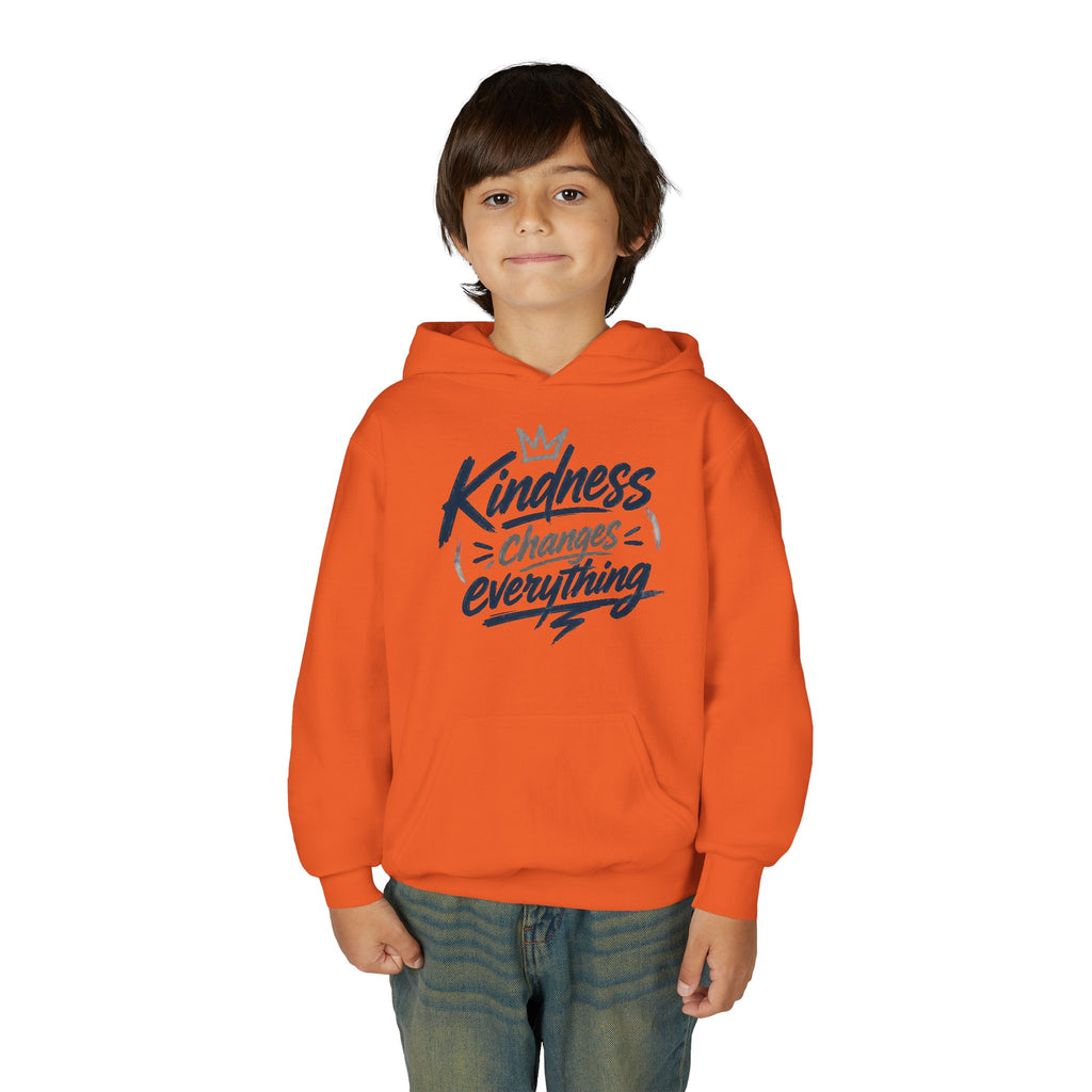 Youth Hoodie – “Kindness Changes Everything” Inspirational Kids Pullover