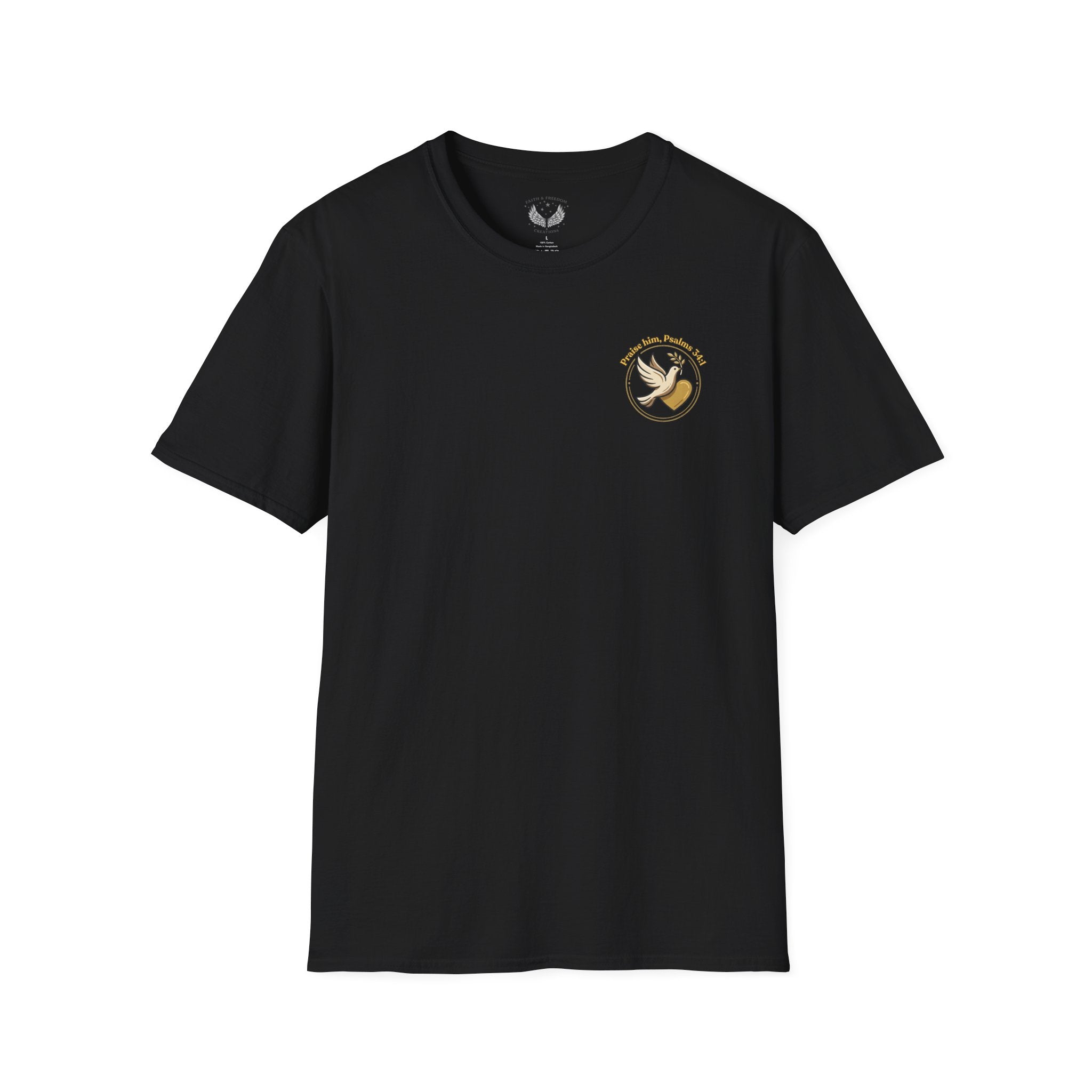 Dove of Peace Pocket T-Shirt | Pray Love Remember Christian Tee | Faith Freedom Creations