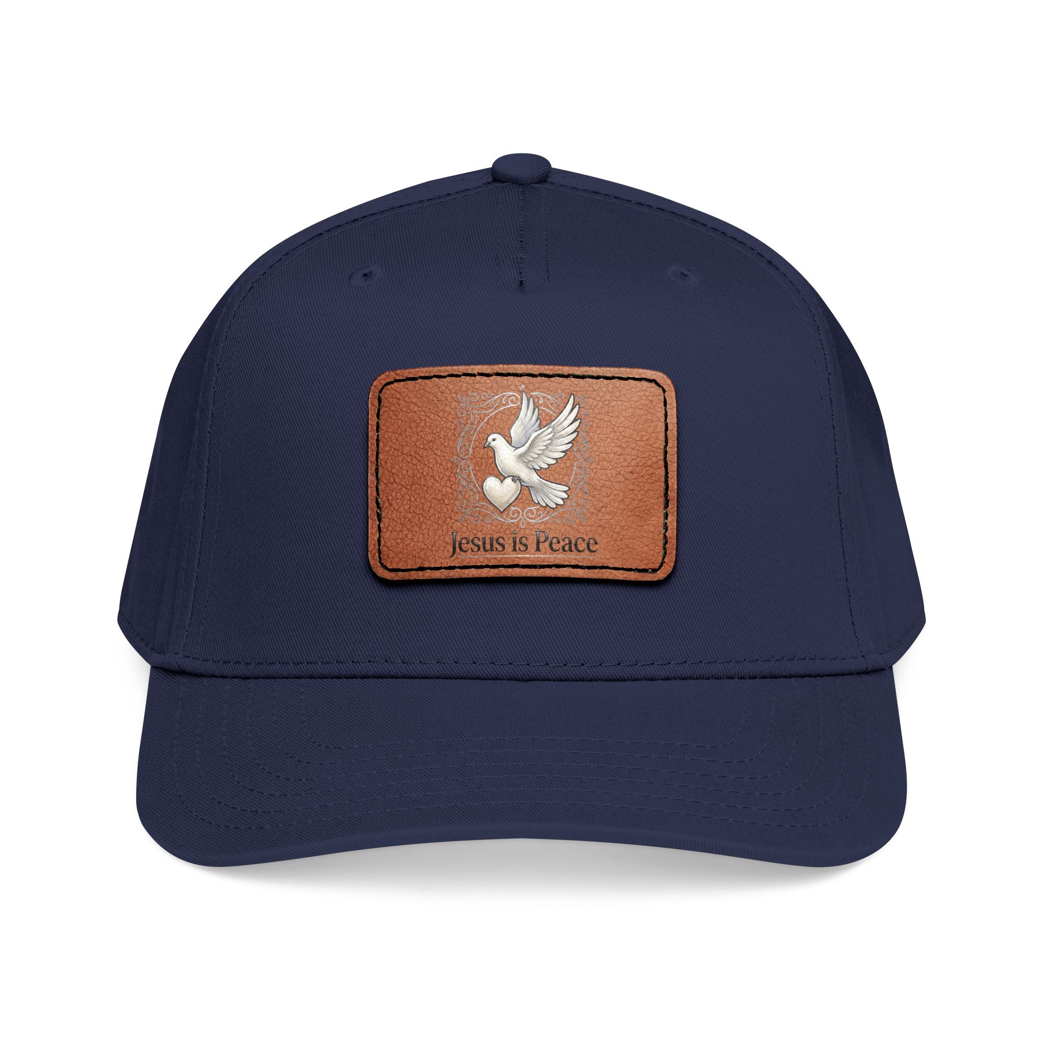 Jesus Is Peace Christian Leather Patch Hat | Dove Faith Baseball Cap | Inspirational Snapback Cap