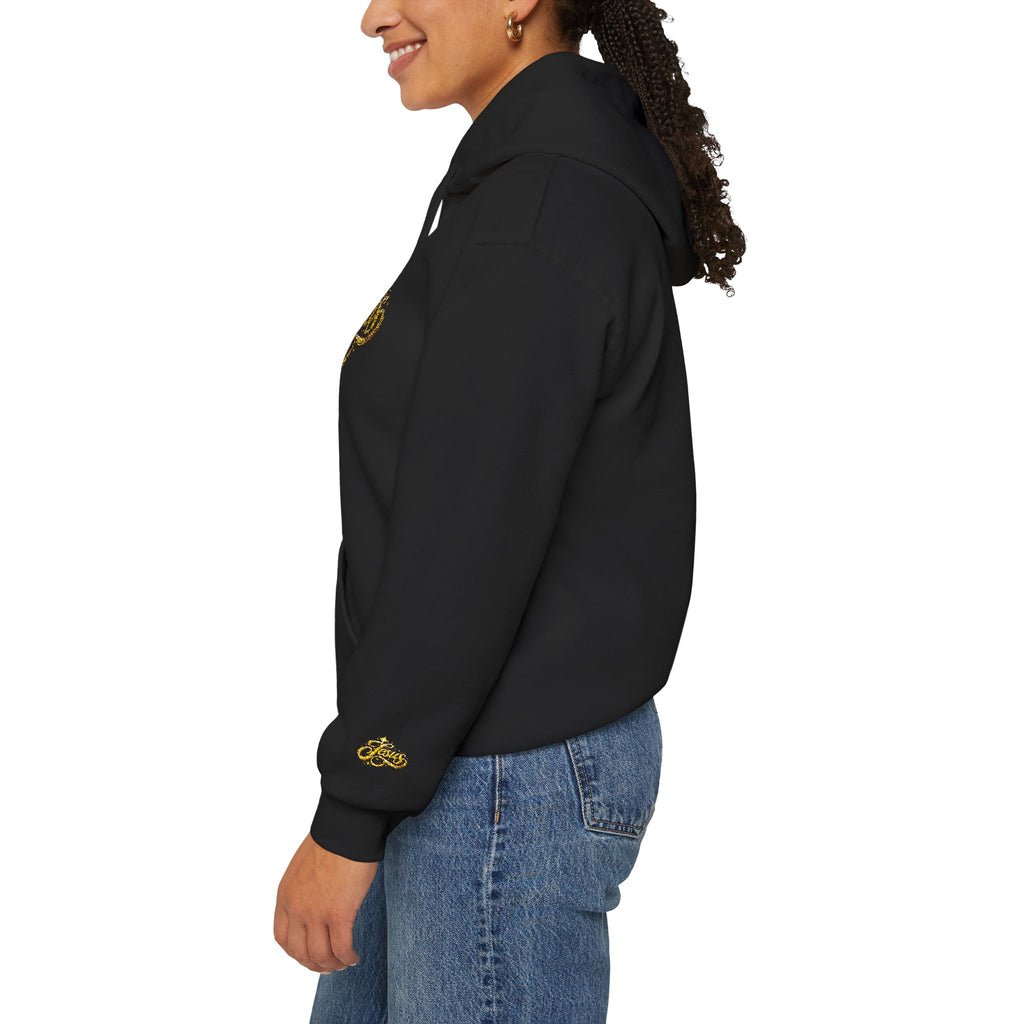 Jesus Gold Script Hoodie – Sparkle Christian Faith Pullover | Inspirational Hoodie