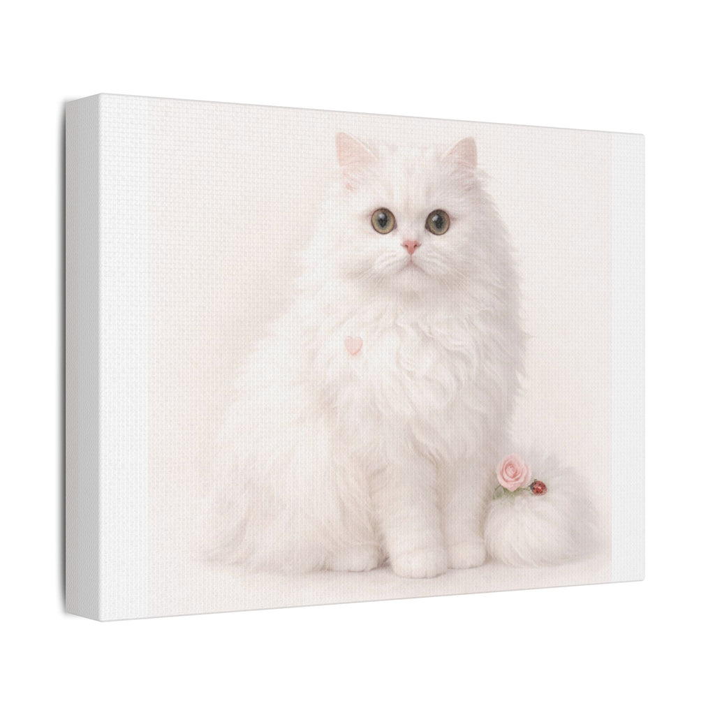 Persian Cat Canvas Wall Art – Satin Finish Stretched Canvas | Elegant Cat Lover Decor