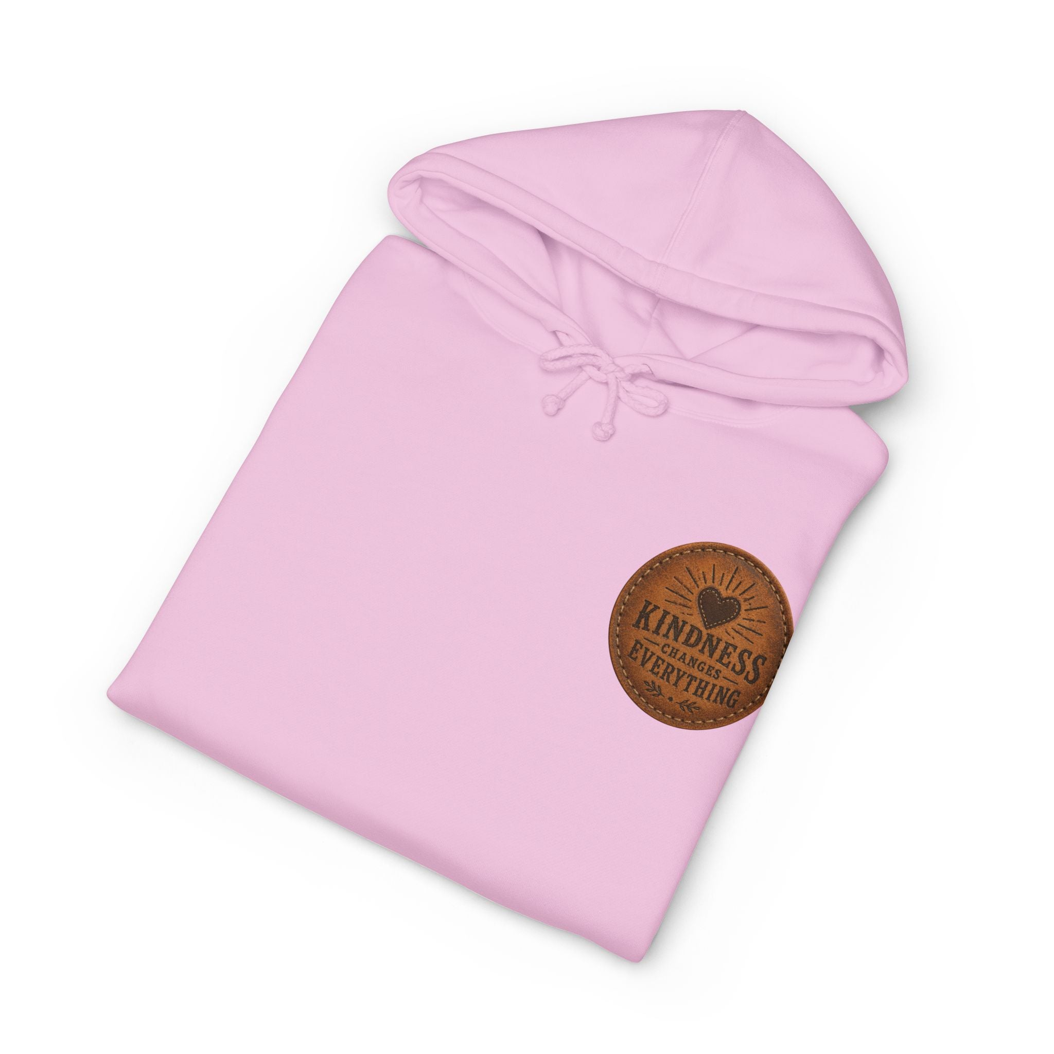 Kindness Changes Everything Hoodie — Inspirational Heart Patch Design