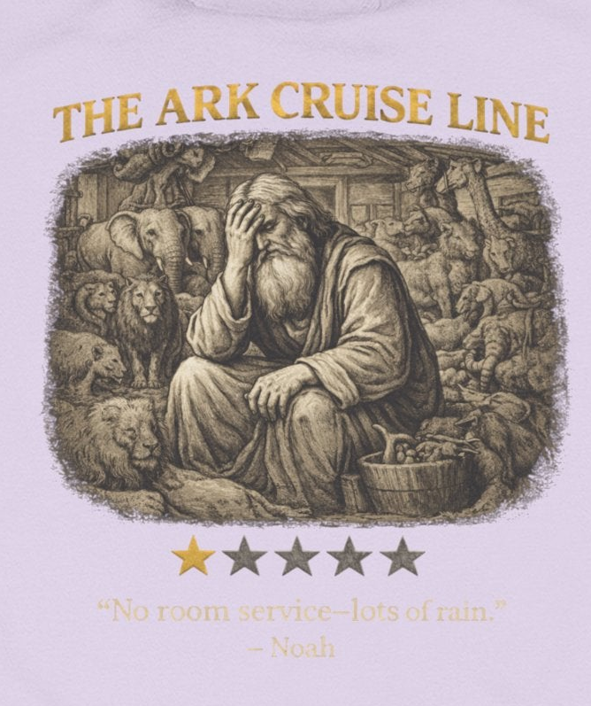 Noah’s Ark – Fleece Hoodie | “The Ark Cruise Line” Vintage Graphic – Five-Star Faith Series
