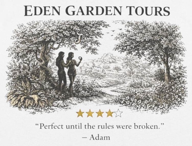 Eden Garden Tours – Tank Top | Vintage Botanical Graphic| Five-Star Faith Series