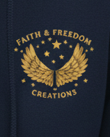 Abraham – Full-Zip Hoodie | “Trusted the Promise” Patriotic Faith Graphic – Five-Star Faith Series