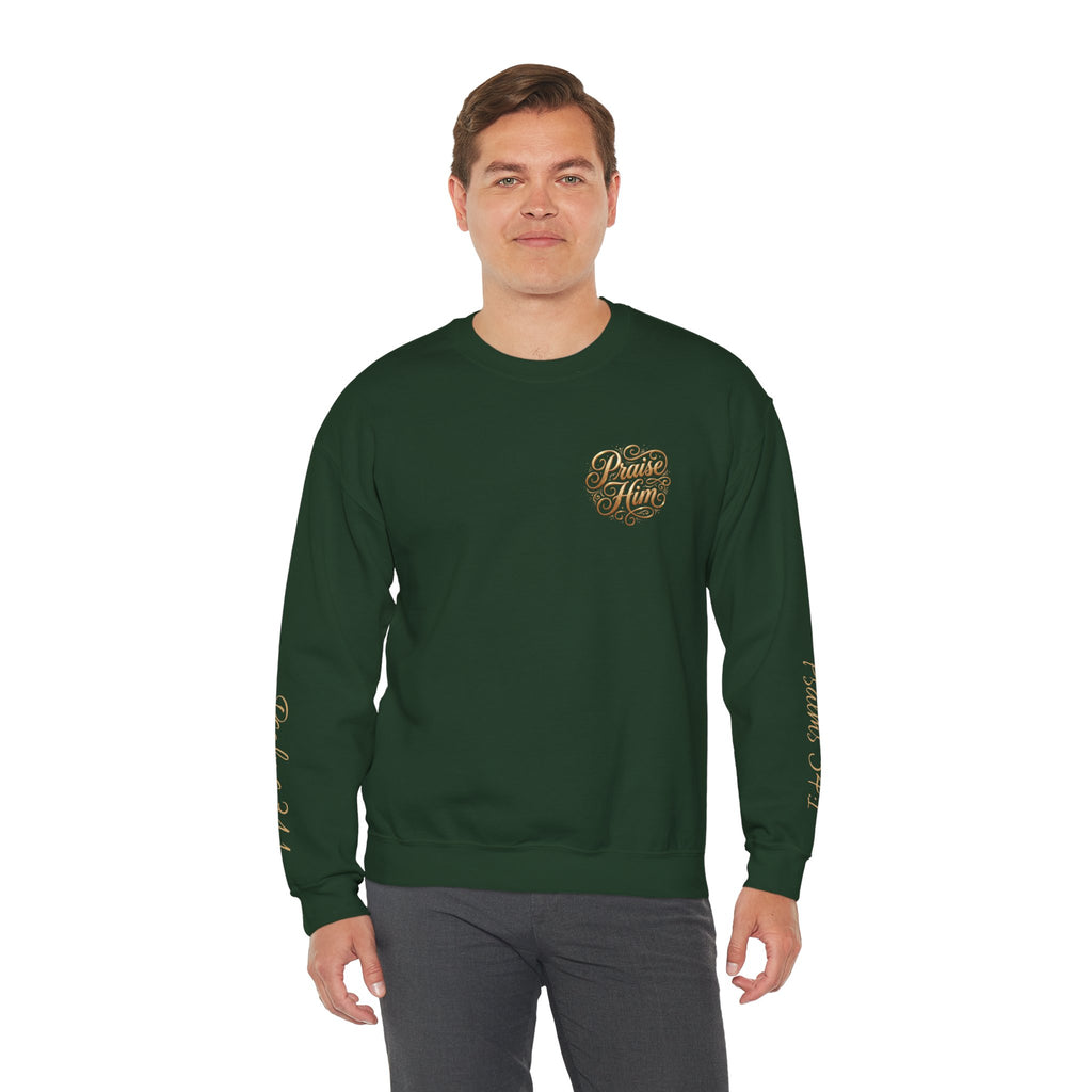 Praise Psalm 150 Sweatshirt | Christian Faith Crewneck Pullover | Inspirational Worship Apparel