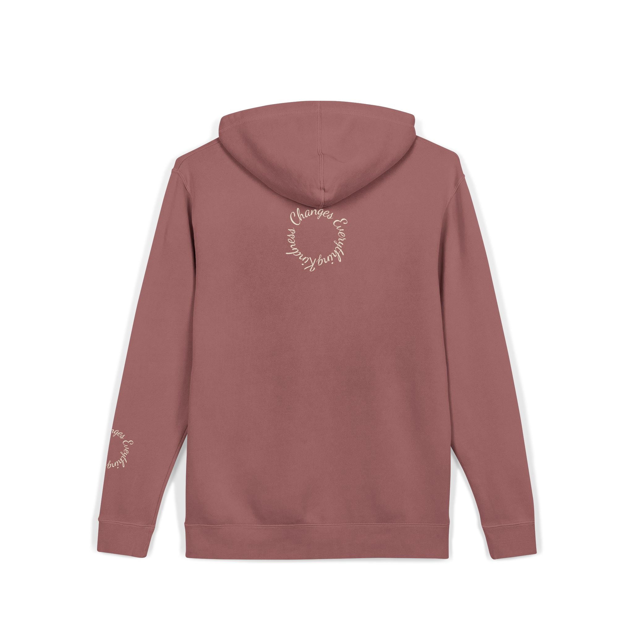 “We Are All Human” Pigment-Dyed Hoodie – Inclusive Comfort Pullover | Inspirational Minimalist Hoodie