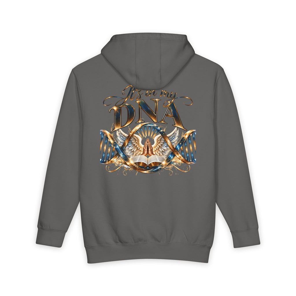 It's in My DNA Christian Hoodie | Heavyweight Faith Pullover with Bible & Praying Hands