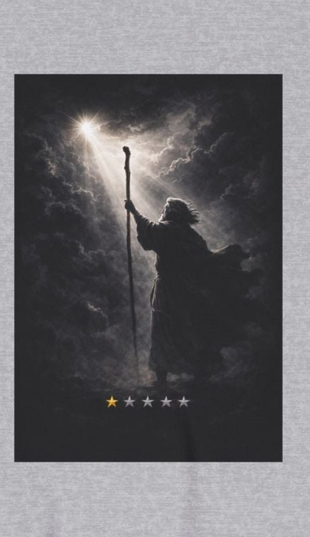 Moses – Crewneck Sweatshirt | “Faith Tested” Graphic – Five-Star Faith Series
