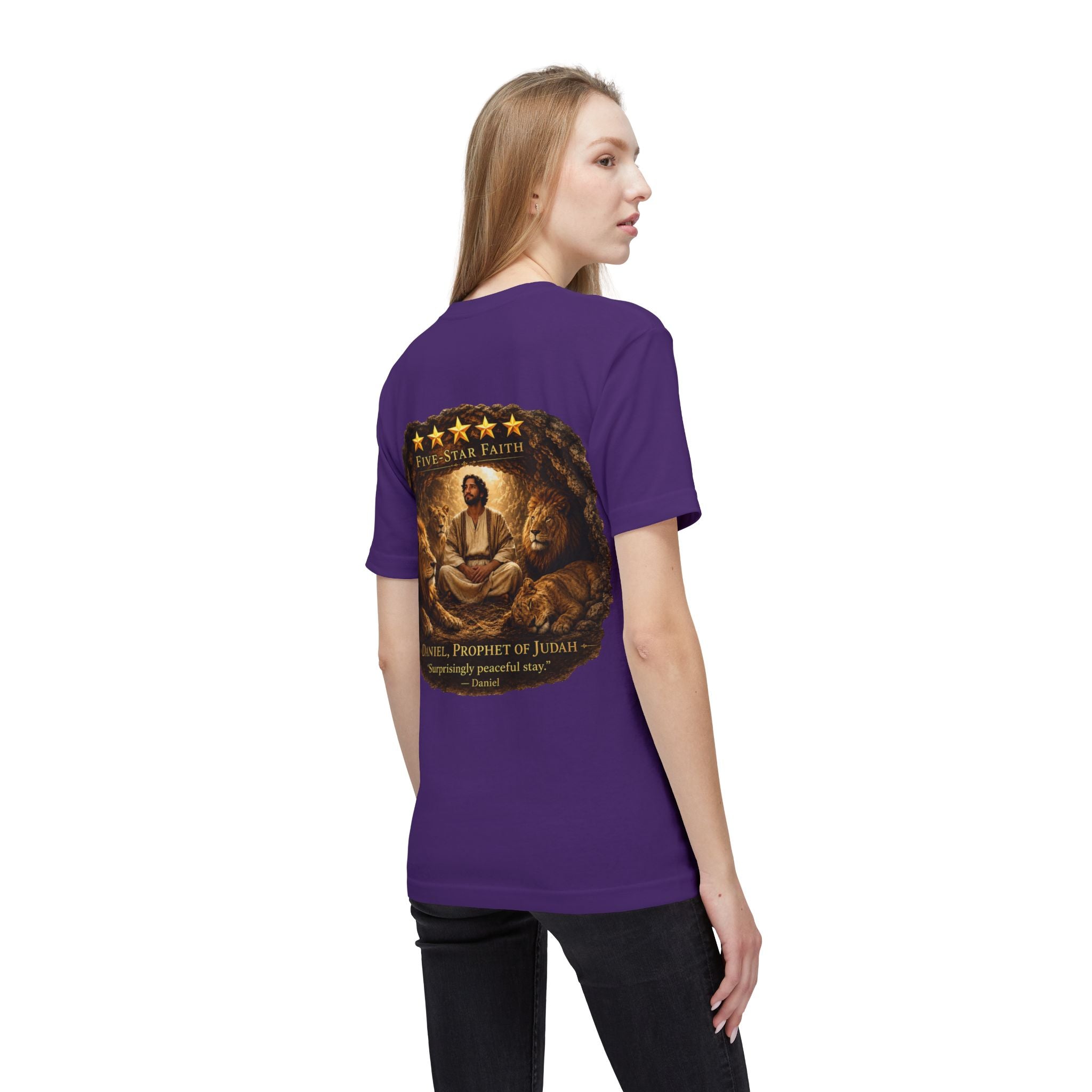 Daniel Review "Stay" Christian T-Shirt — Faith-Based Lion Design