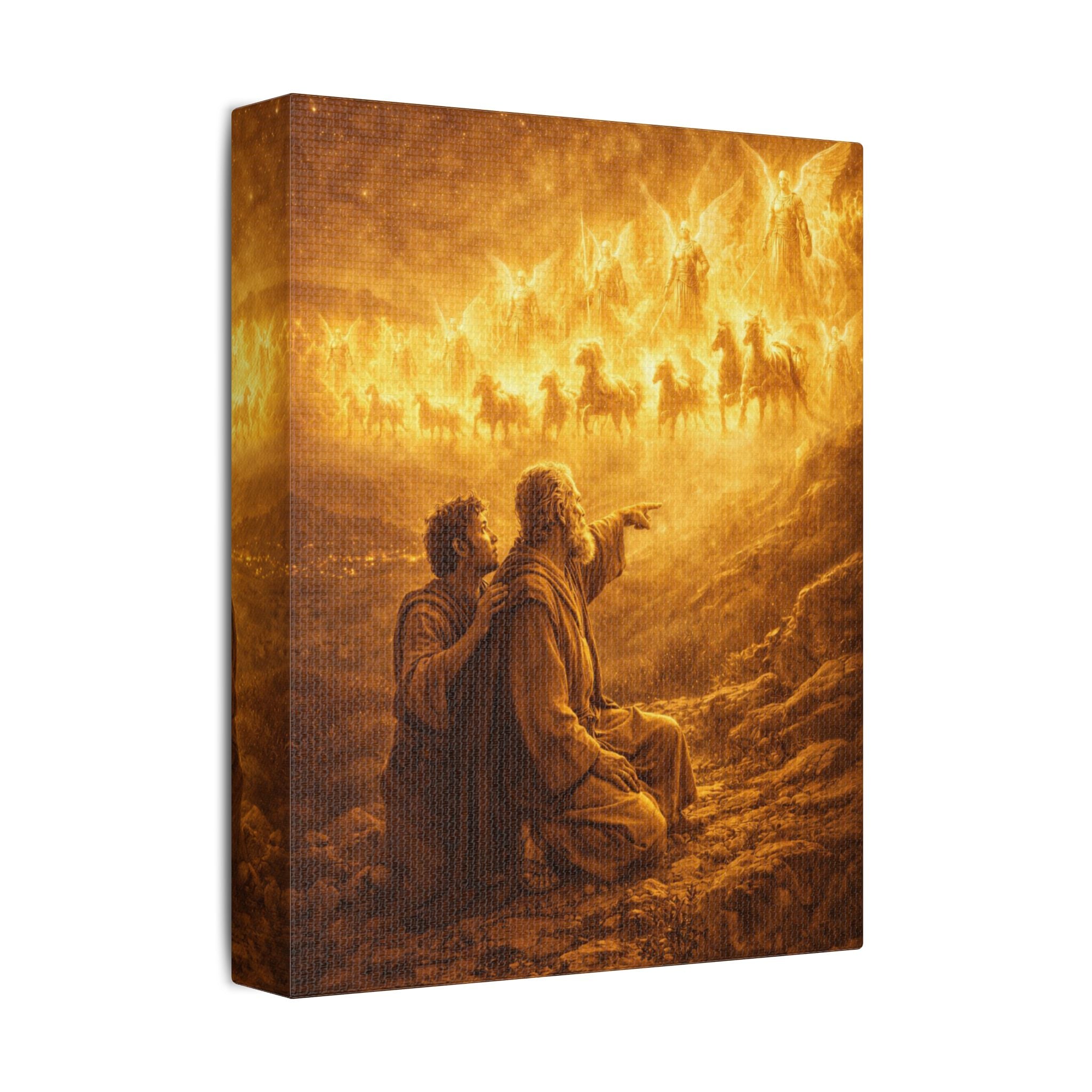 Elijah Vision Canvas — Angelic Hosts Wall Art