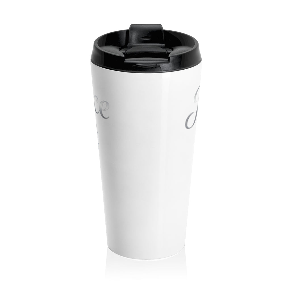 Jesus Is Peace Stainless Steel Travel Mug | White Dove Christian Coffee Tumbler | 15 oz Insulated Travel Cup