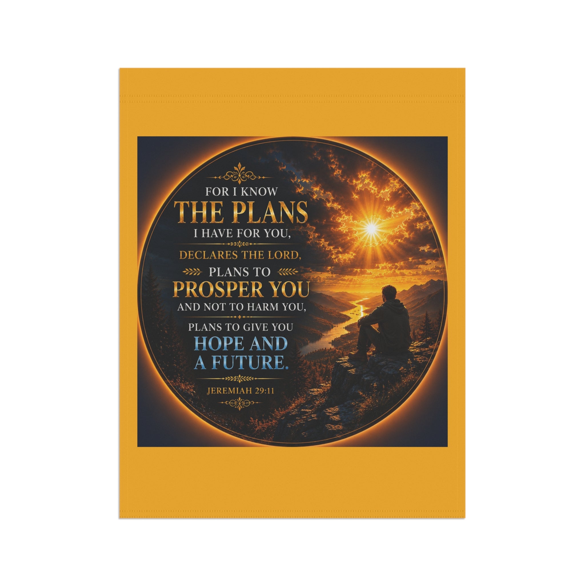 For I Know The Plans Garden Flag | Inspirational Bible Verse Outdoor Banner | Faith Garden Decor