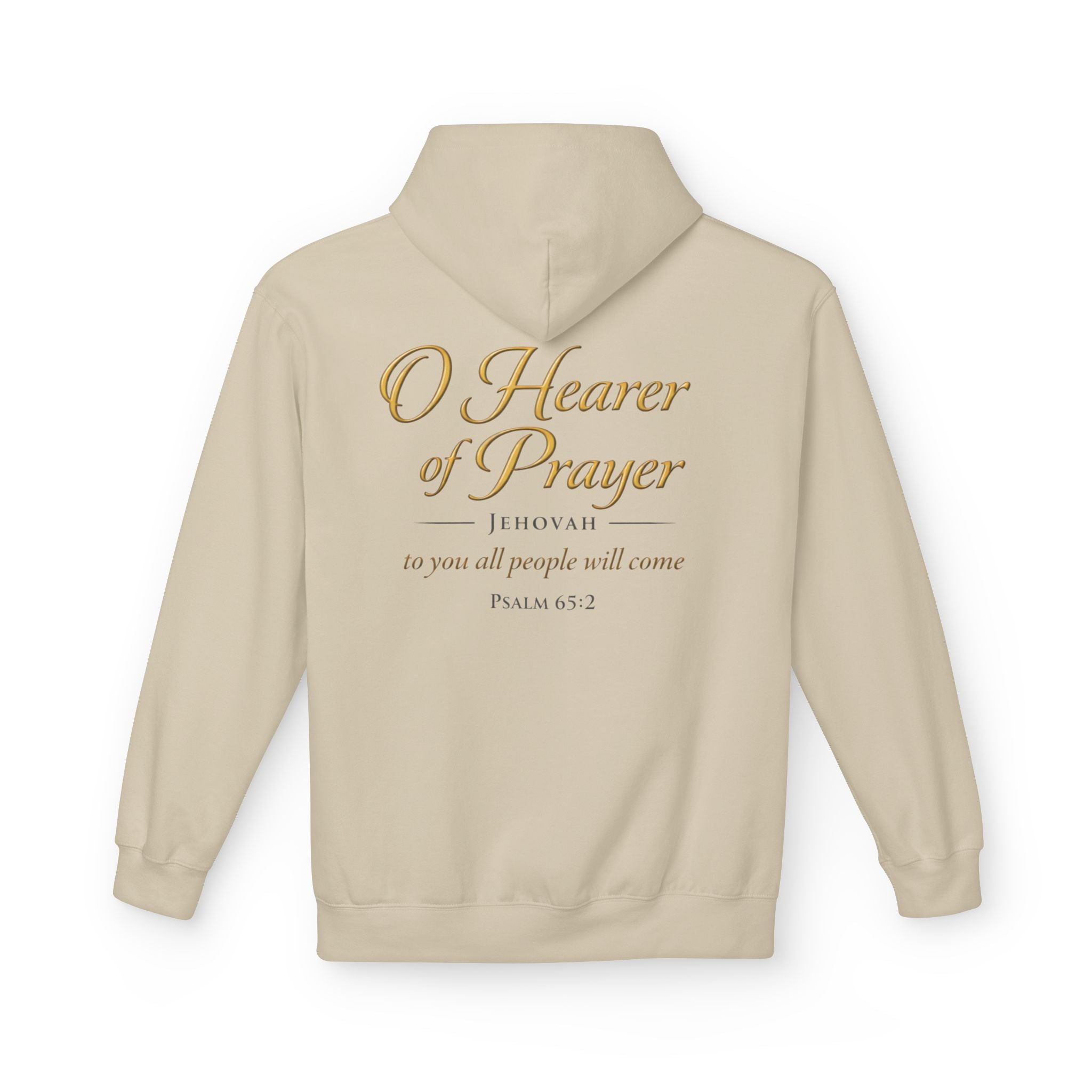 Prayer Hoodie – “O Hearer of Prayer” Psalm 65:2 Christian Pullover | Faith & Freedom Creations