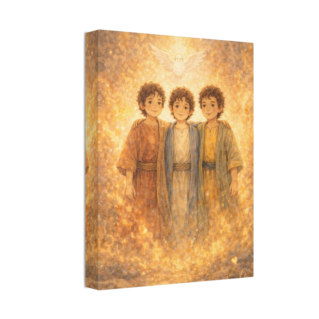 God Is With Us – Joshua 1:9 Nursery Canvas | Christian Scripture Wall Art