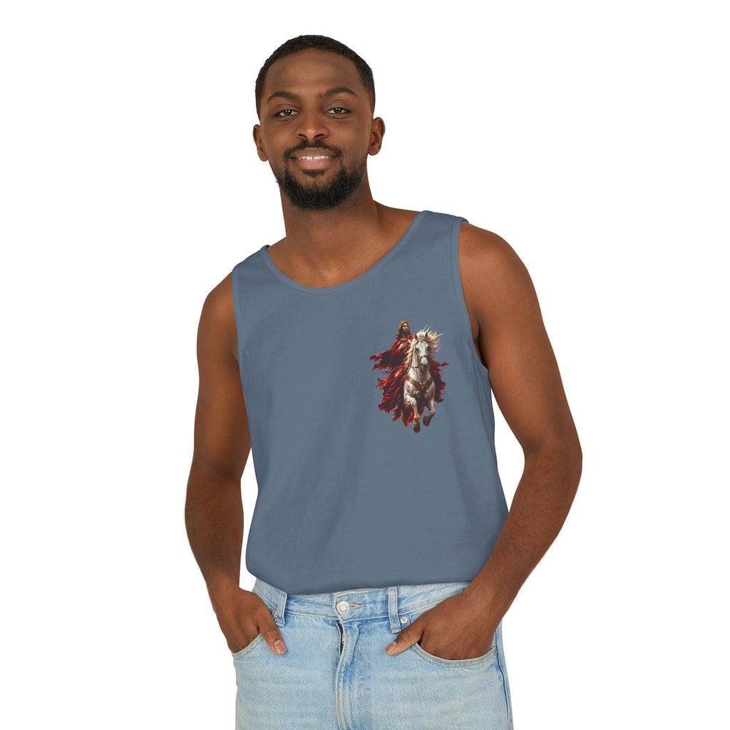 Jesus Second Coming Tank Top | Jesus on White Horse Christian Tank | Inspirational Faith Apparel