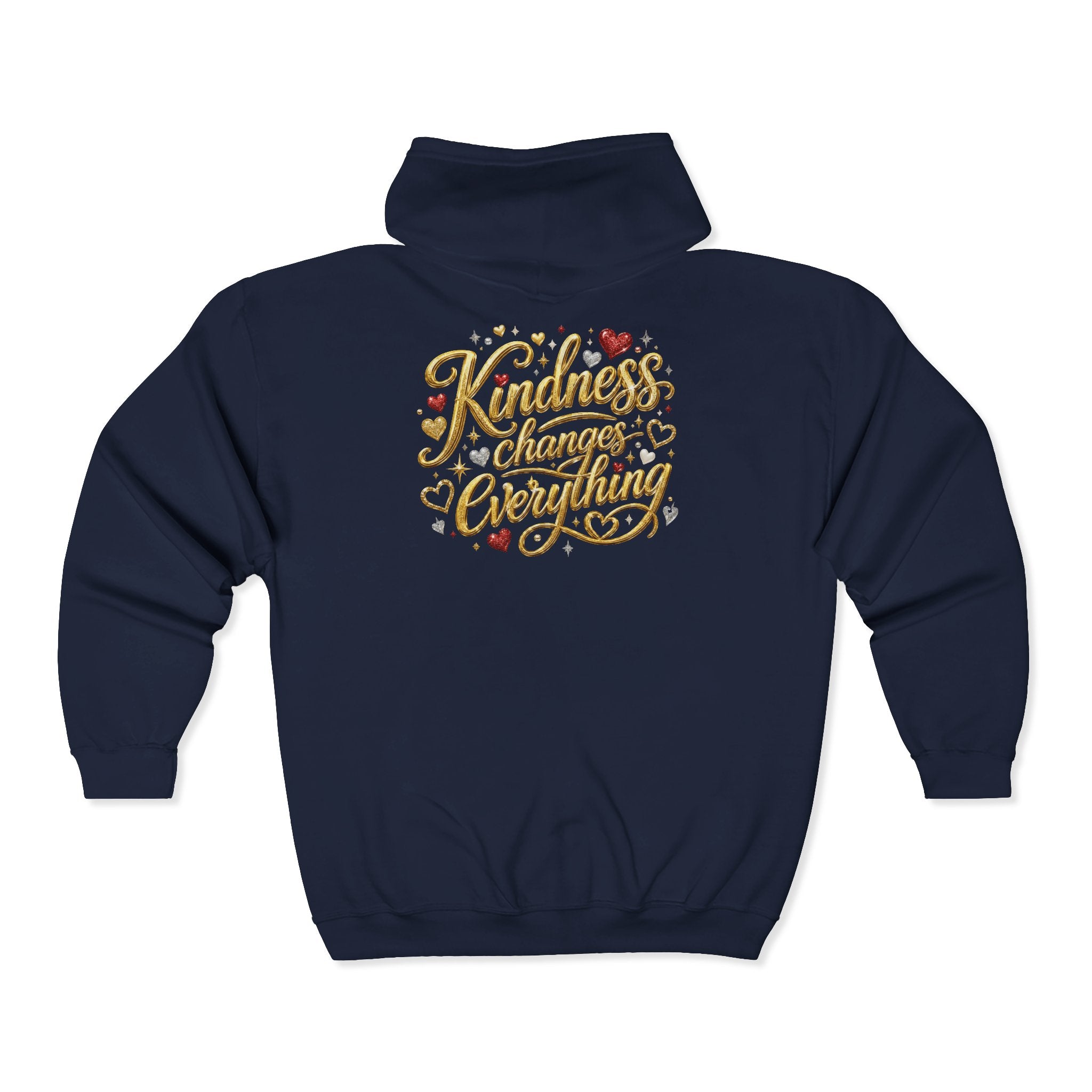 Kindness Changes Everything Zip Hoodie – Inspirational Graphic Full-Zip Sweatshirt