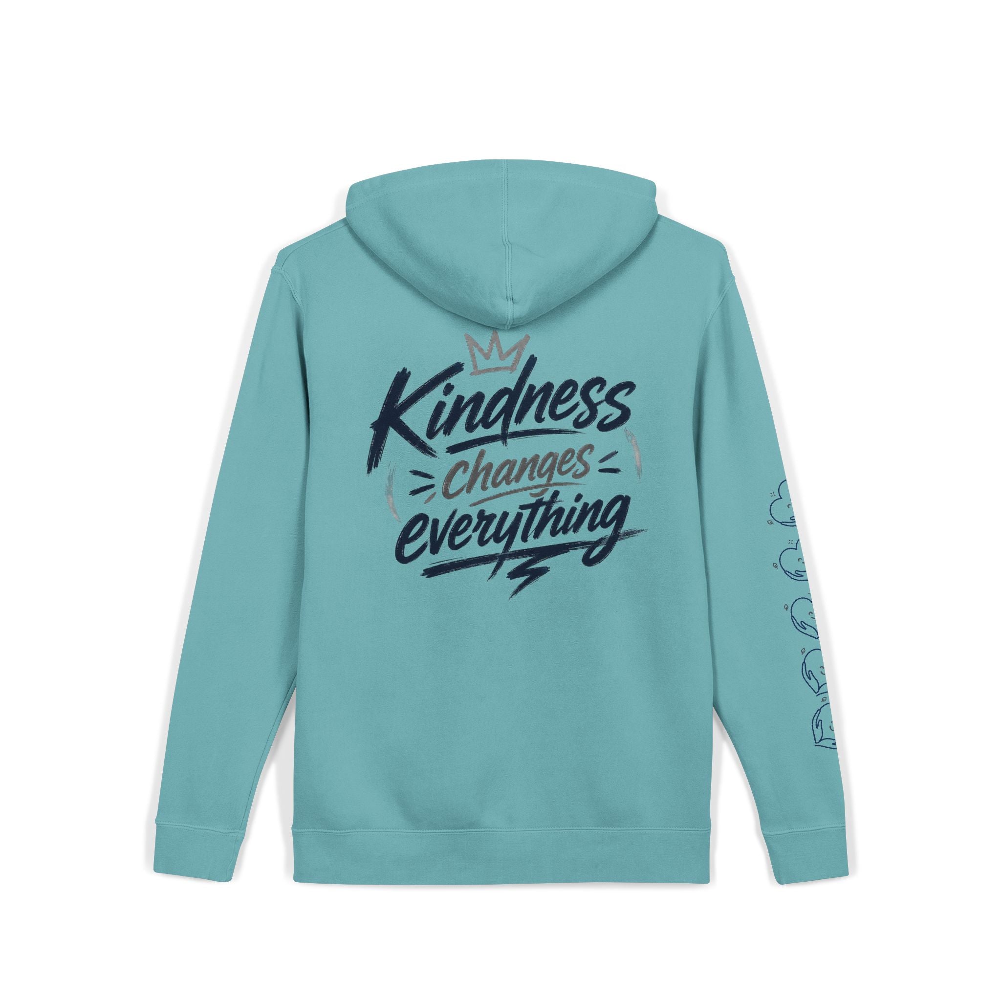 Kindness Changes Everything Hoodie – Heart Graphic Pigment-Dyed Sweatshirt