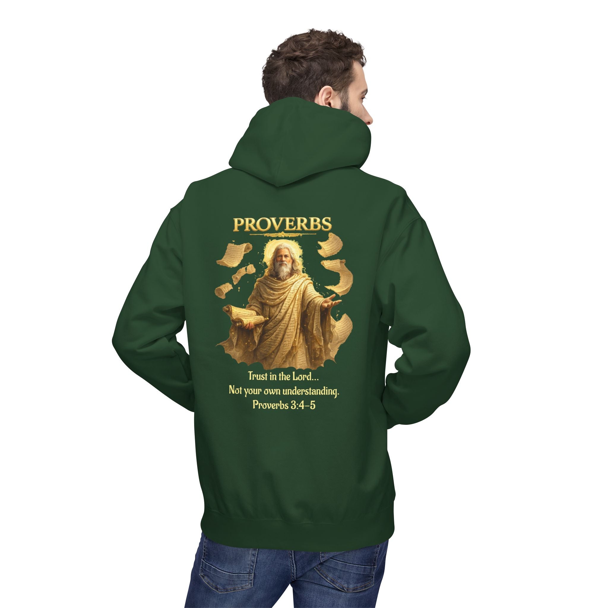 Proverbs “Trust in the Lord” Hoodie – Christian Scripture Pullover | Proverbs 3:5 Faith Sweatshirt