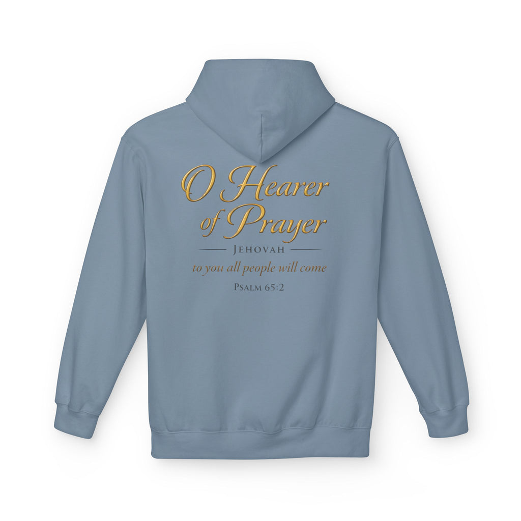 Prayer Hoodie – “O Hearer of Prayer” Psalm 65:2 Christian Pullover | Faith & Freedom Creations