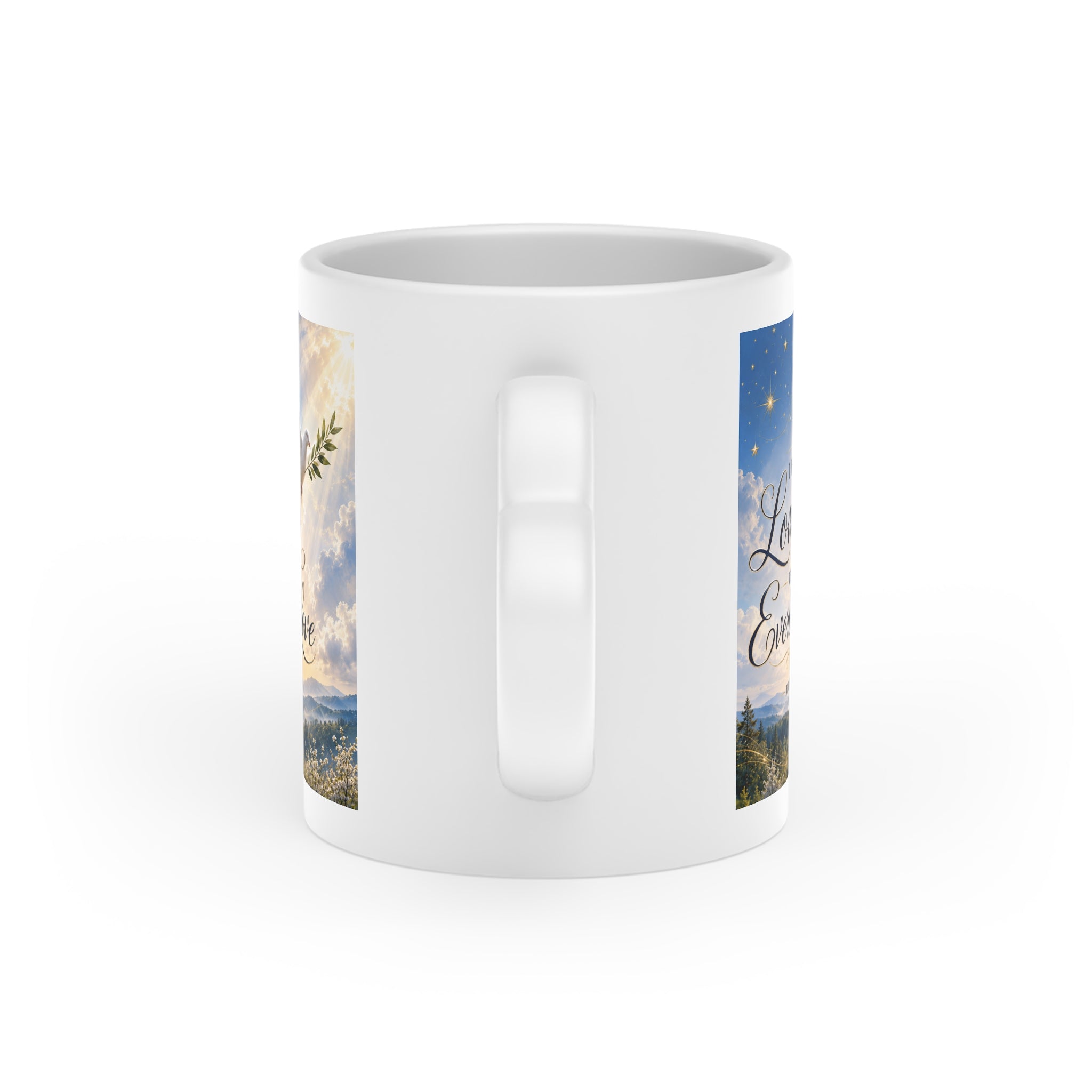 Everlasting Love Heart Mug | Jeremiah 31:3 Christian Coffee Mug | Dove & Scripture Ceramic Cup