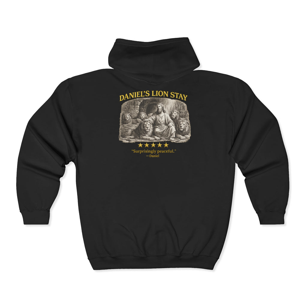 Daniel – Full-Zip Hoodie | Lion’s Den Vintage Graphic – Five-Star Faith Series