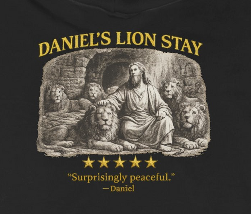 Daniel – Full-Zip Hoodie | Lion’s Den Vintage Graphic – Five-Star Faith Series